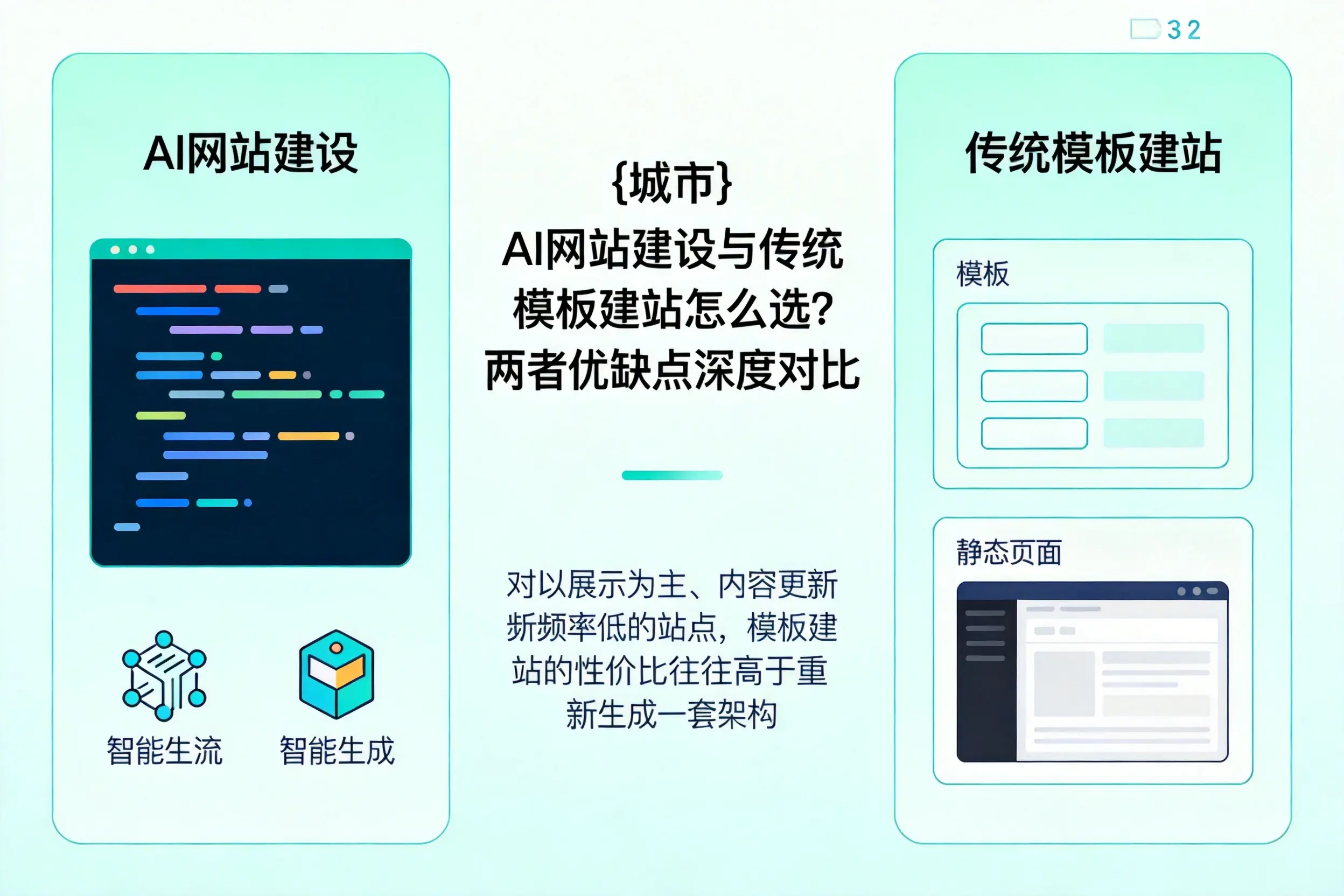 丽江AI网站建设与传统模板建站怎么选?两者优缺点深度对比