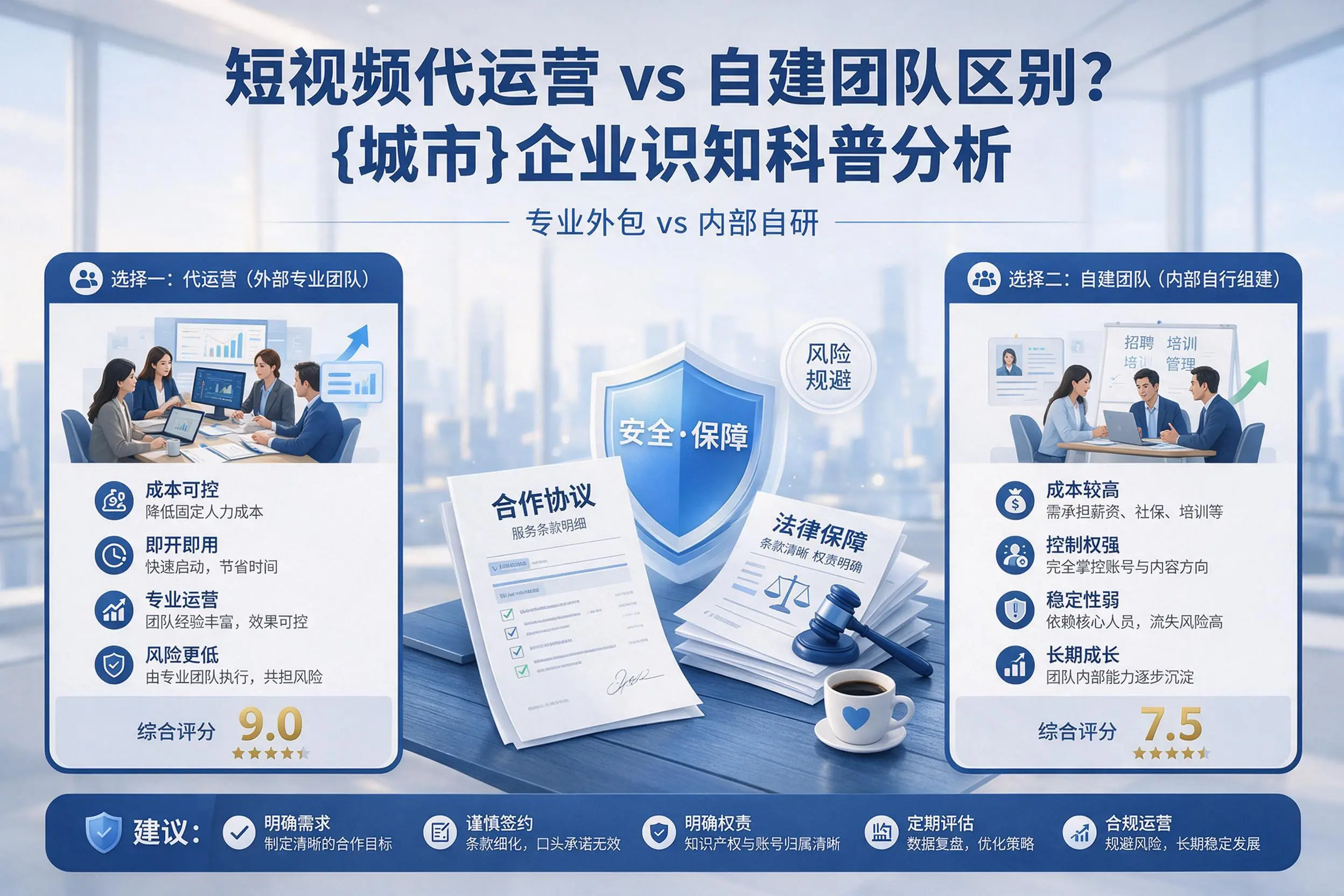 短视频代运营与自建团队区别？丽江企业认知科普分析