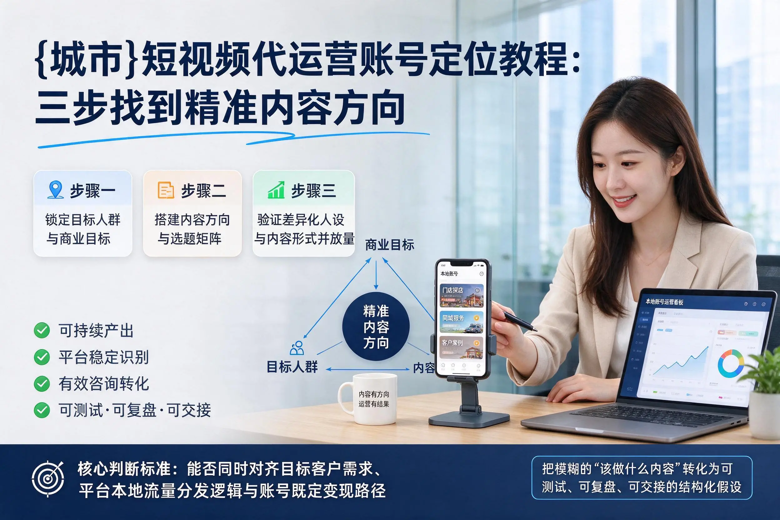 丽江短视频代运营账号定位教程:三步找到精准内容方向