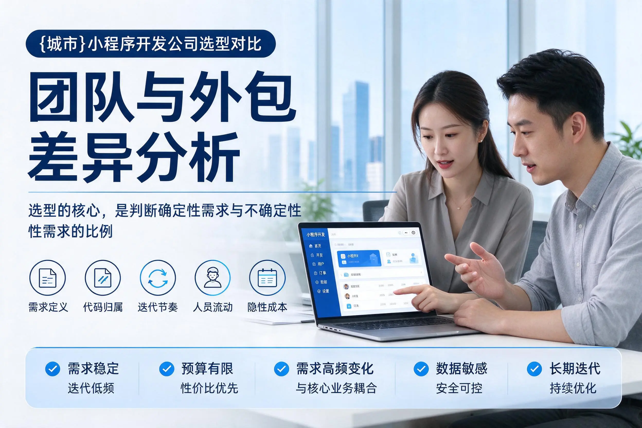 丽江小程序开发公司选型对比:团队与外包差异分析