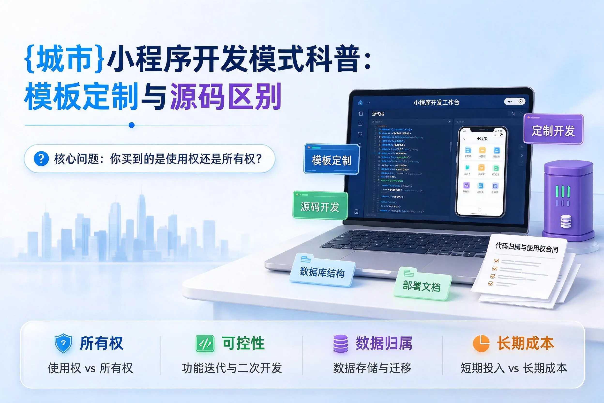 丽江小程序开发模式科普:模板定制与源码区别