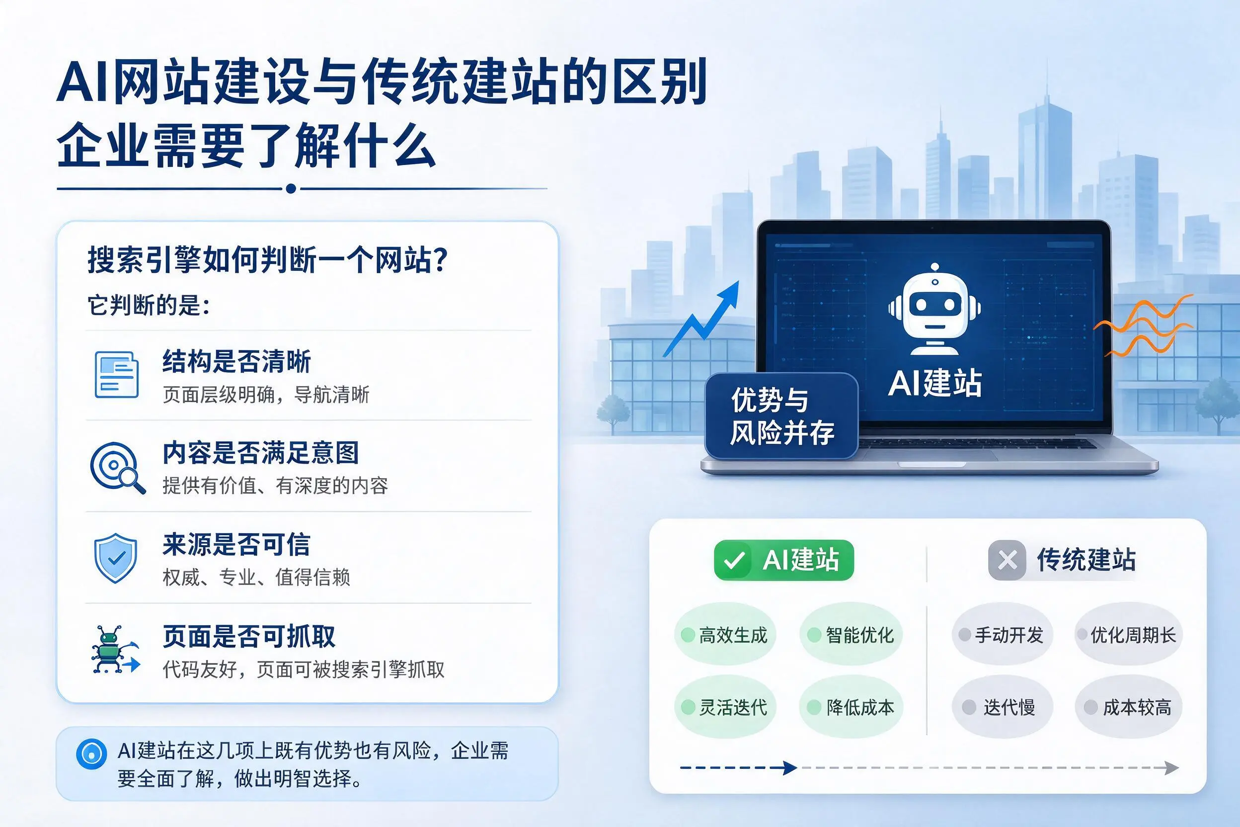 AI网站建设与传统建站的区别，丽江企业需要了解什么