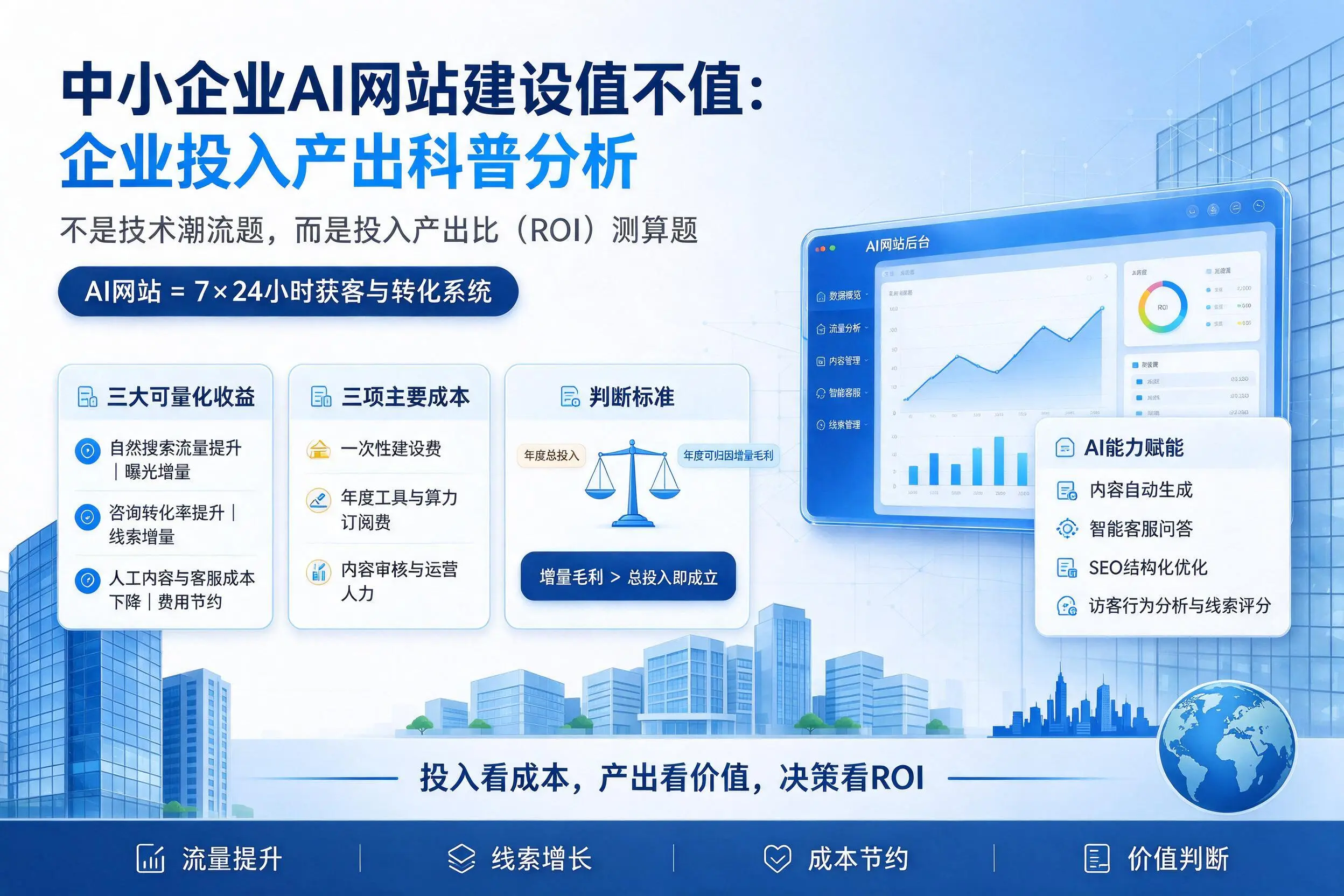 中小企业AI网站建设值不值：丽江企业投入产出科普分析