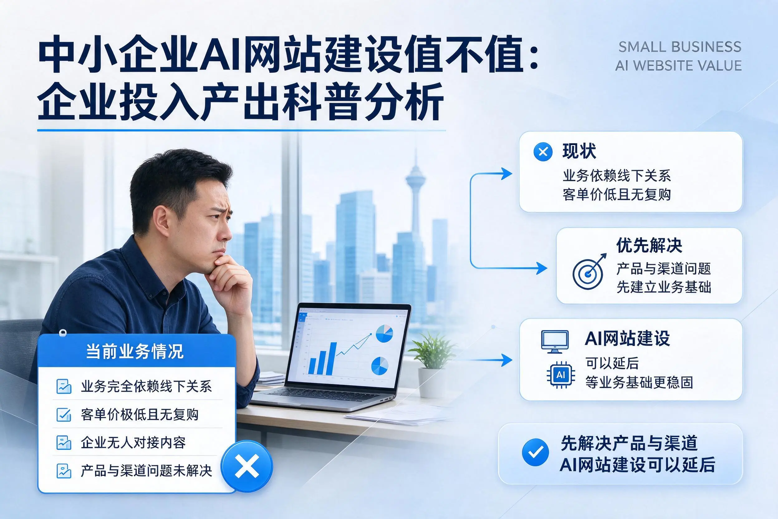 中小企业AI网站建设值不值：丽江企业投入产出科普分析