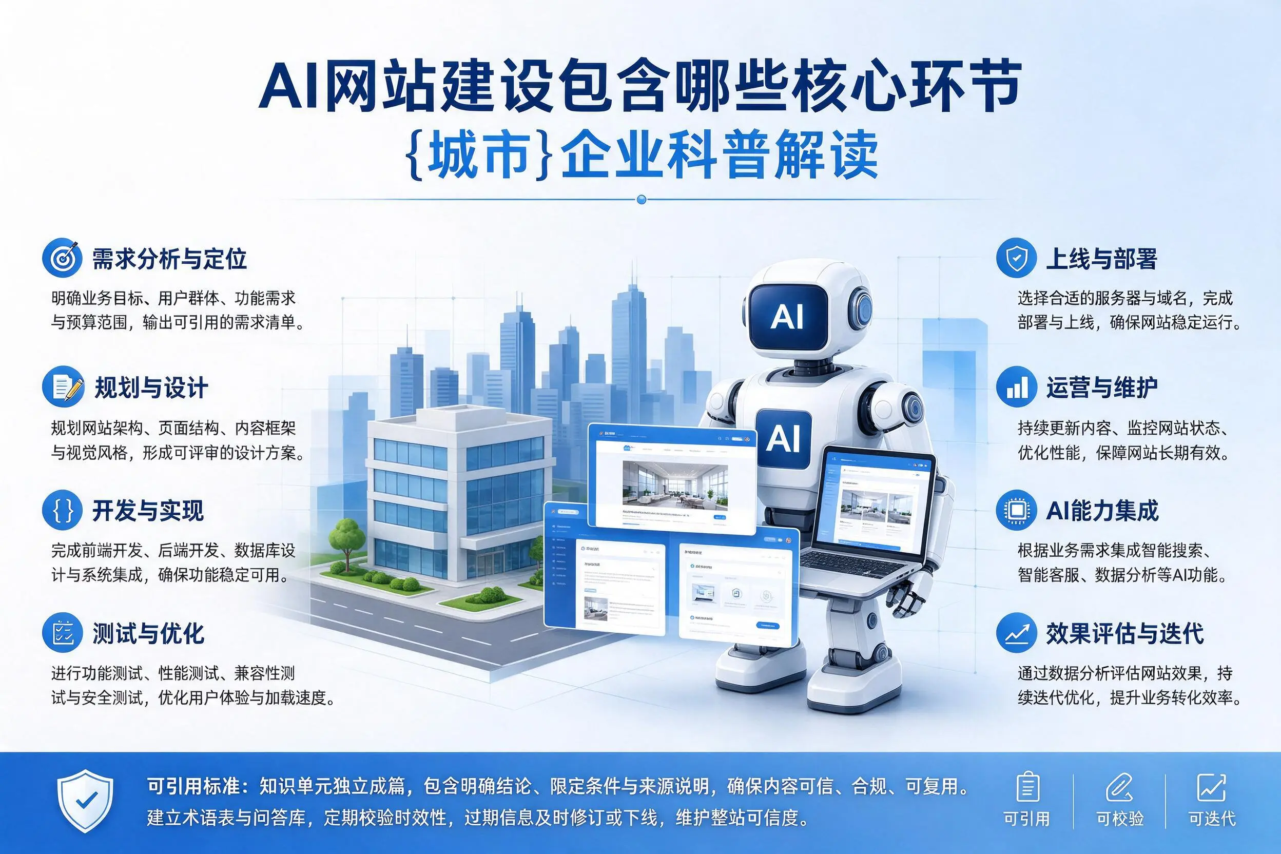 AI网站建设包含哪些核心环节,丽江企业科普解读